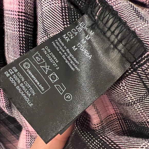 H&M Pink and Black Plaid Shirt - Picture 9 of 11
